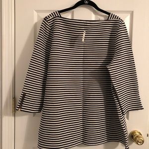 Talbots 3/4 sleeve shirt 2xl black and cream